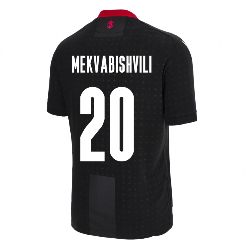 Kids Football Georgia Anzor Mekvabishvili #20 Black Away Jersey 24-26 T-Shirt Australia