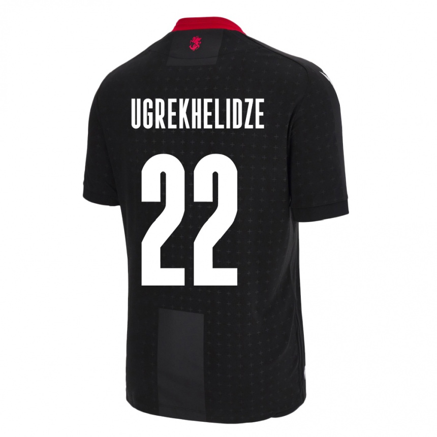 Kids Football Georgia Nikoloz Ugrekhelidze #22 Black Away Jersey 24-26 T-Shirt Australia