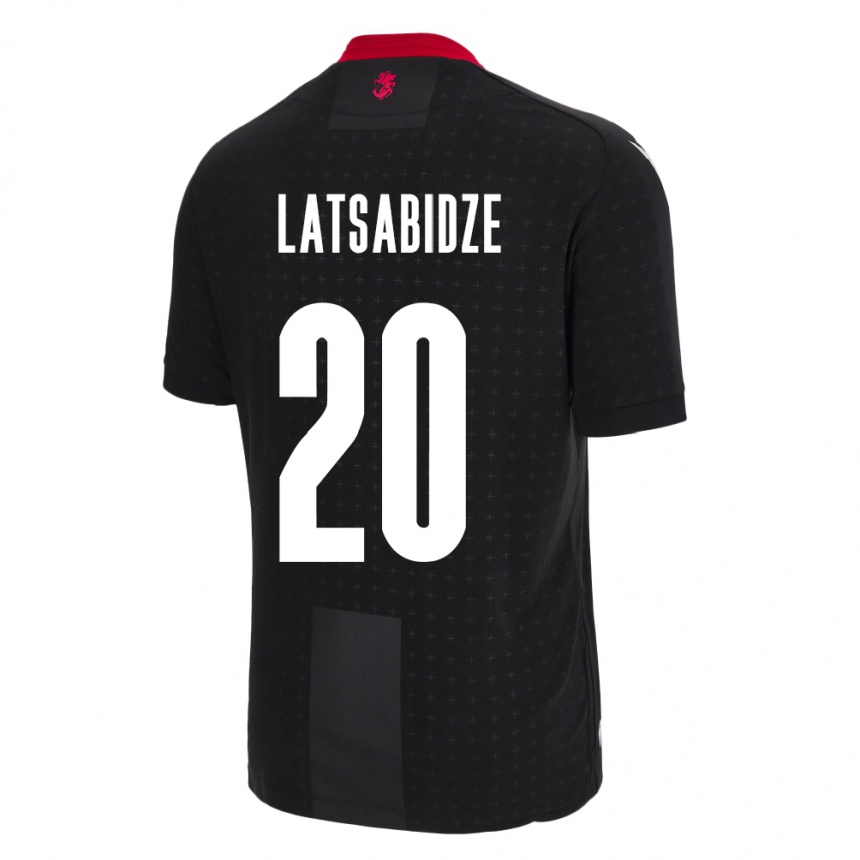 Kids Football Georgia Luka Latsabidze #20 Black Away Jersey 24-26 T-Shirt Australia