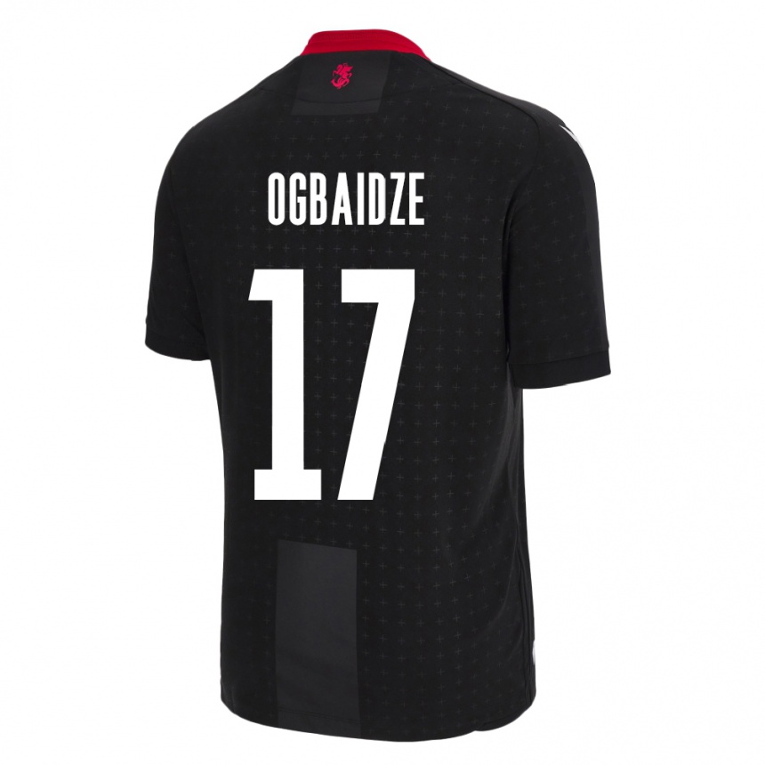 Kids Football Georgia Shalva Ogbaidze #17 Black Away Jersey 24-26 T-Shirt Australia