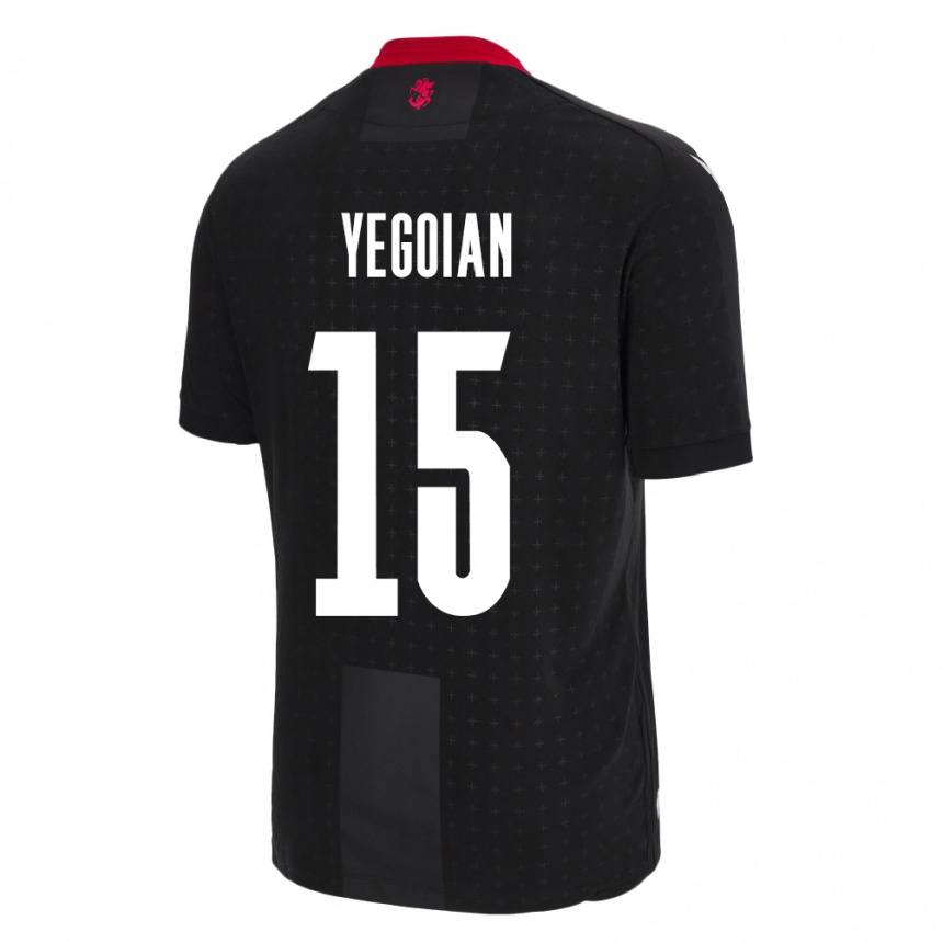 Kids Football Georgia Irakli Yegoian #15 Black Away Jersey 24-26 T-Shirt Australia