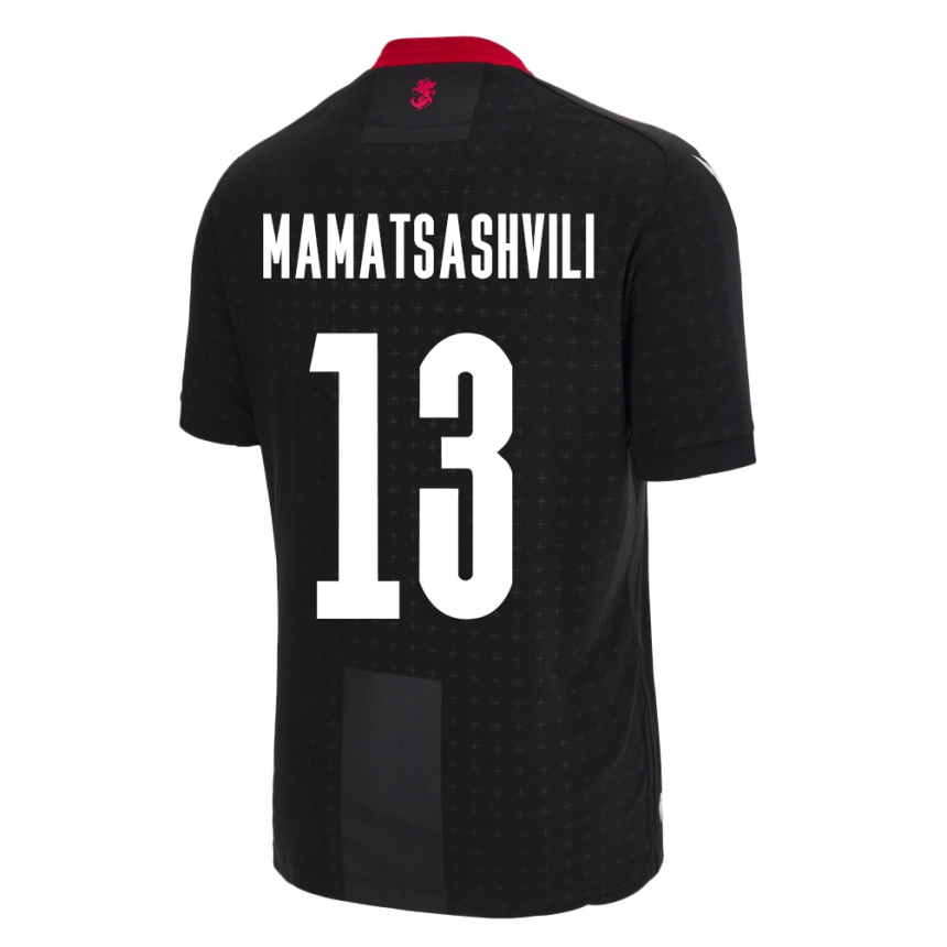 Kids Football Georgia Saba Mamatsashvili #13 Black Away Jersey 24-26 T-Shirt Australia