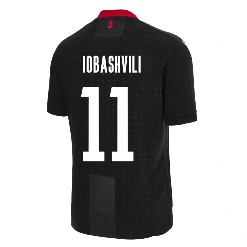 Kids Football Georgia Jaduli Iobashvili #11 Black Away Jersey 24-26 T-Shirt Australia