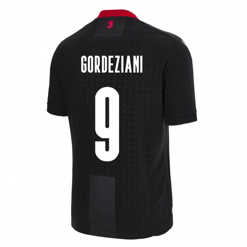 Kids Football Georgia Vasilios Gordeziani #9 Black Away Jersey 24-26 T-Shirt Australia