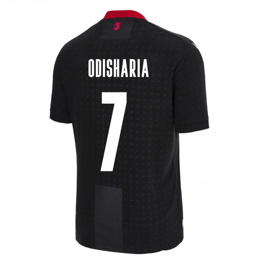 Kids Football Georgia Lasha Odisharia #7 Black Away Jersey 24-26 T-Shirt Australia