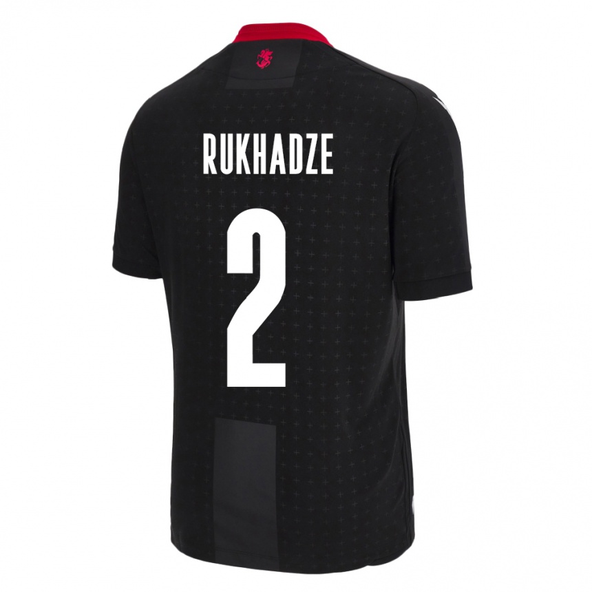 Kids Football Georgia Zurab Rukhadze #2 Black Away Jersey 24-26 T-Shirt Australia