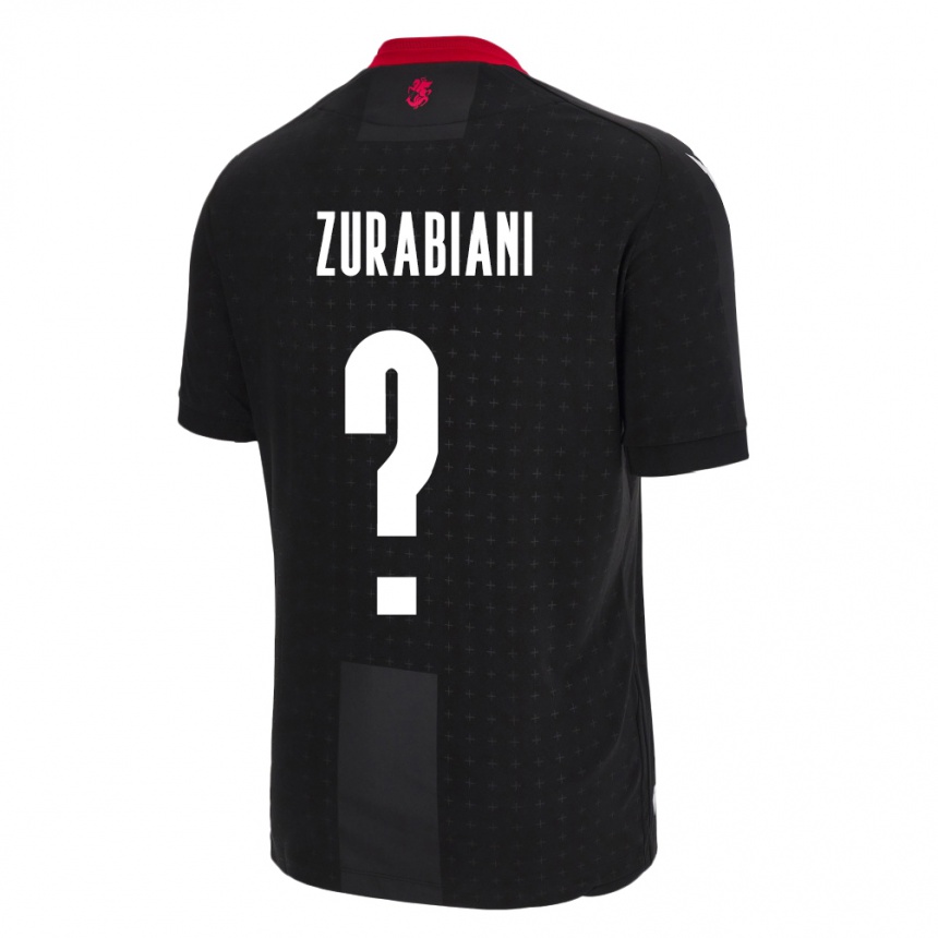 Kids Football Georgia Davit Zurabiani #0 Black Away Jersey 24-26 T-Shirt Australia