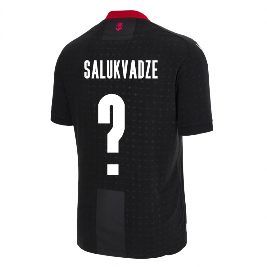 Kids Football Georgia Luka Salukvadze #0 Black Away Jersey 24-26 T-Shirt Australia