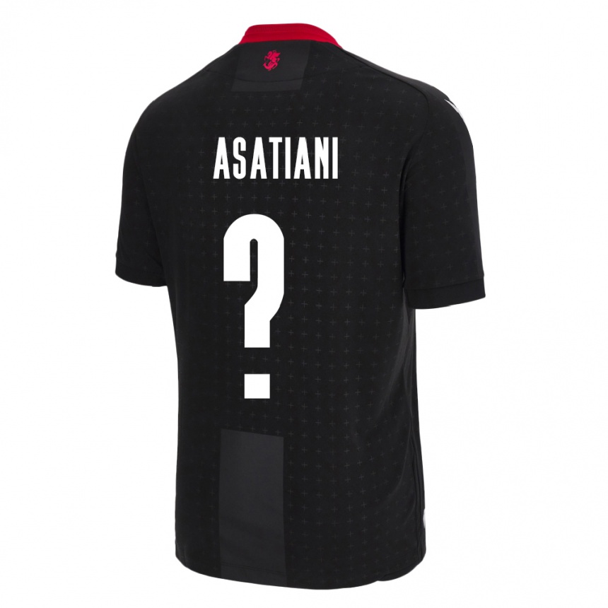 Kids Football Georgia Davit Asatiani #0 Black Away Jersey 24-26 T-Shirt Australia