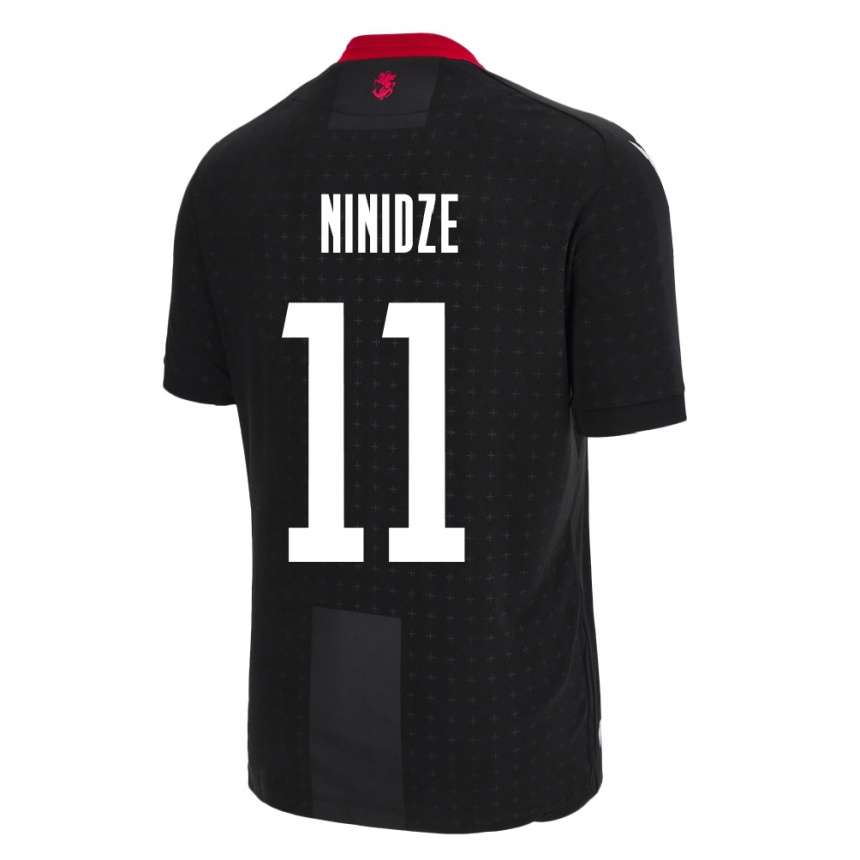 Kids Football Georgia Nikoloz Ninidze #11 Black Away Jersey 24-26 T-Shirt Australia