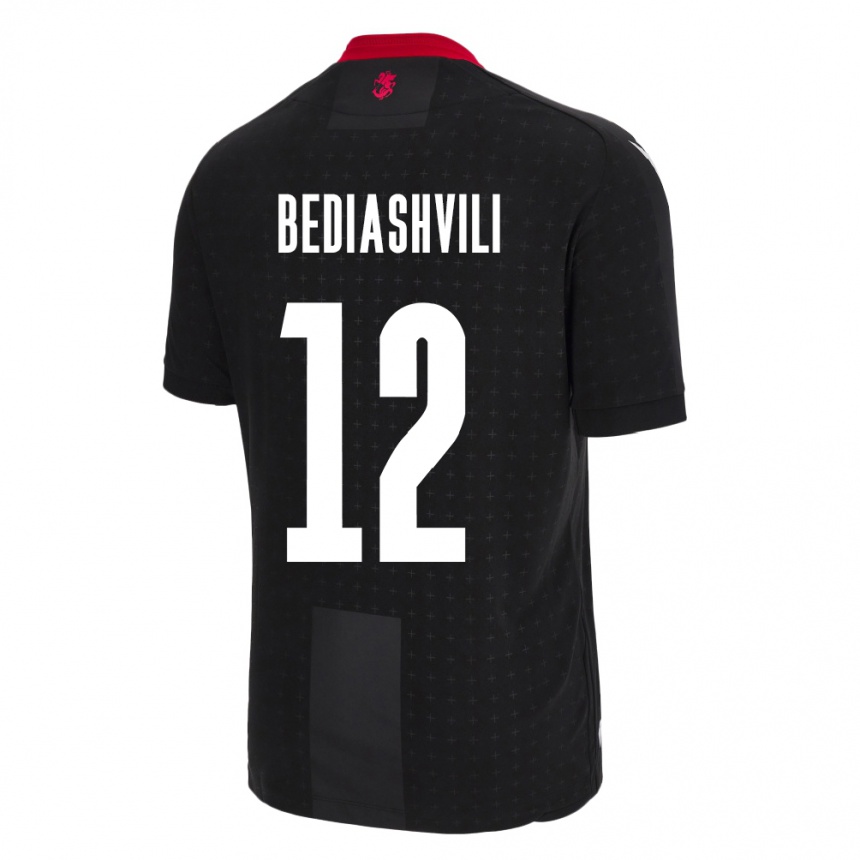 Kids Football Georgia Giorgi Bediashvili #12 Black Away Jersey 24-26 T-Shirt Australia