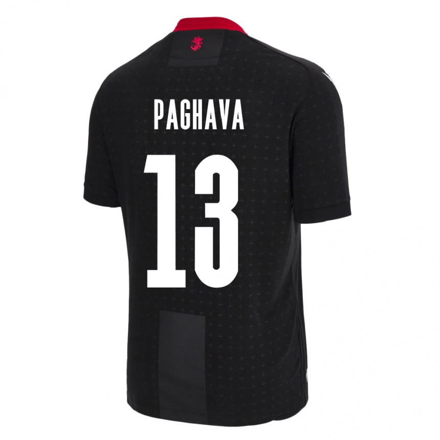 Kids Football Georgia Davit Paghava #13 Black Away Jersey 24-26 T-Shirt Australia