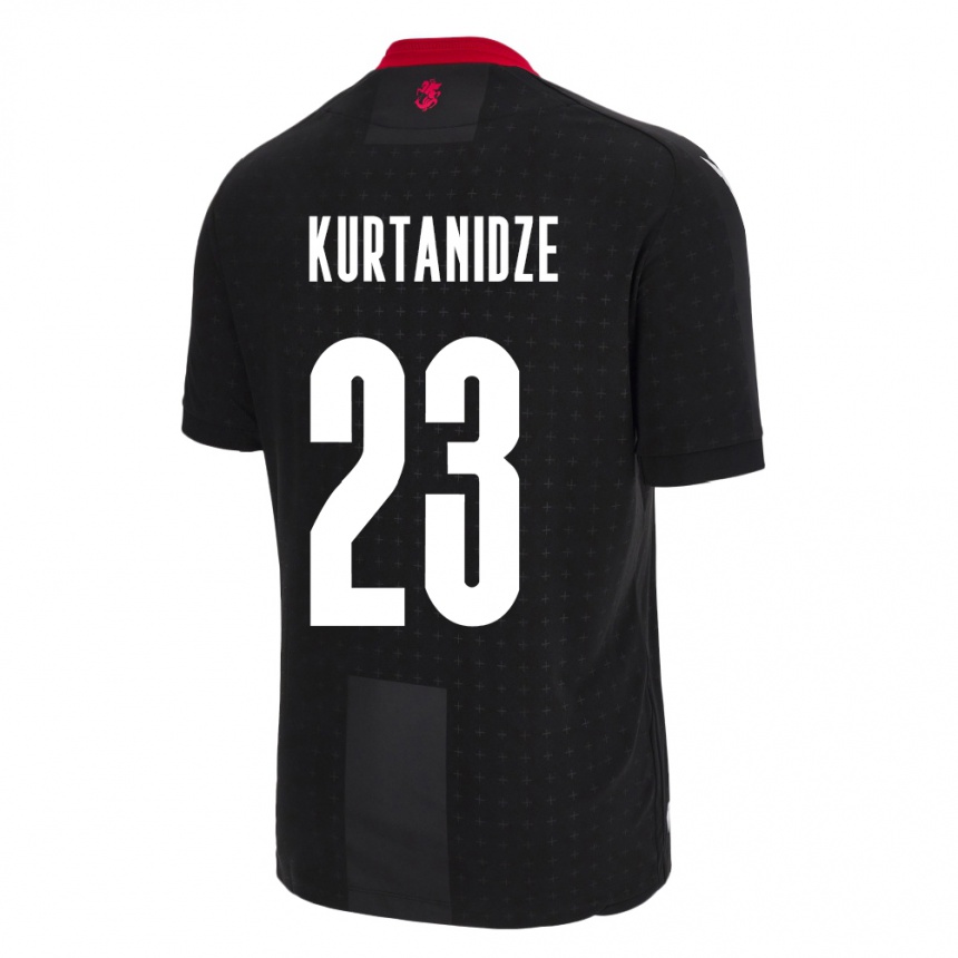 Kids Football Georgia Revaz Kurtanidze #23 Black Away Jersey 24-26 T-Shirt Australia