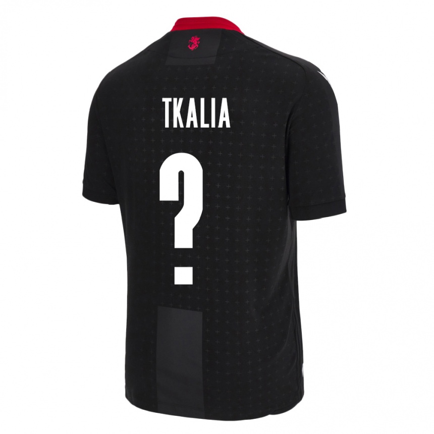 Kids Football Georgia Nikoloz Tkalia #0 Black Away Jersey 24-26 T-Shirt Australia