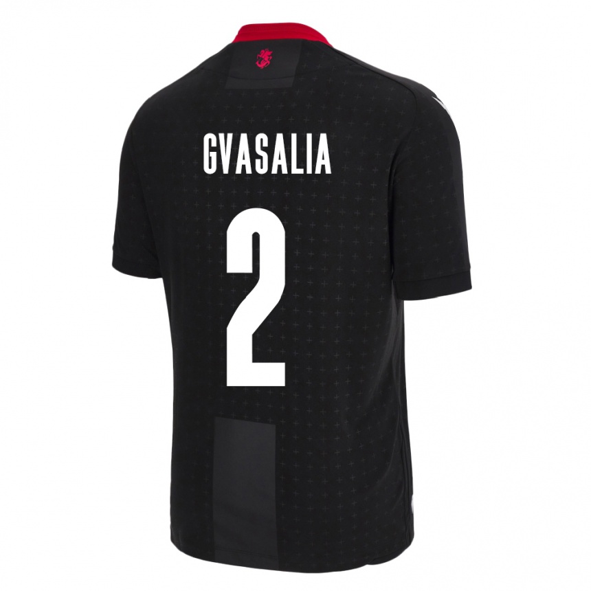 Kids Football Georgia Giorgi Gvasalia #2 Black Away Jersey 24-26 T-Shirt Australia