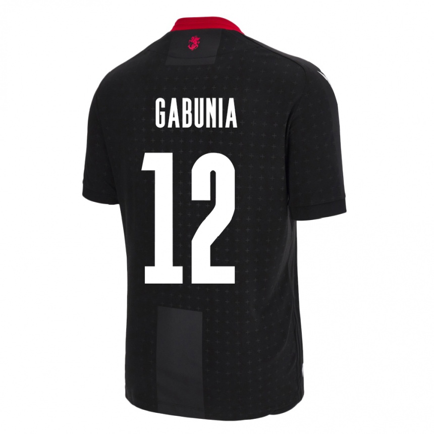 Kids Football Georgia Tatia Gabunia #12 Black Away Jersey 24-26 T-Shirt Australia