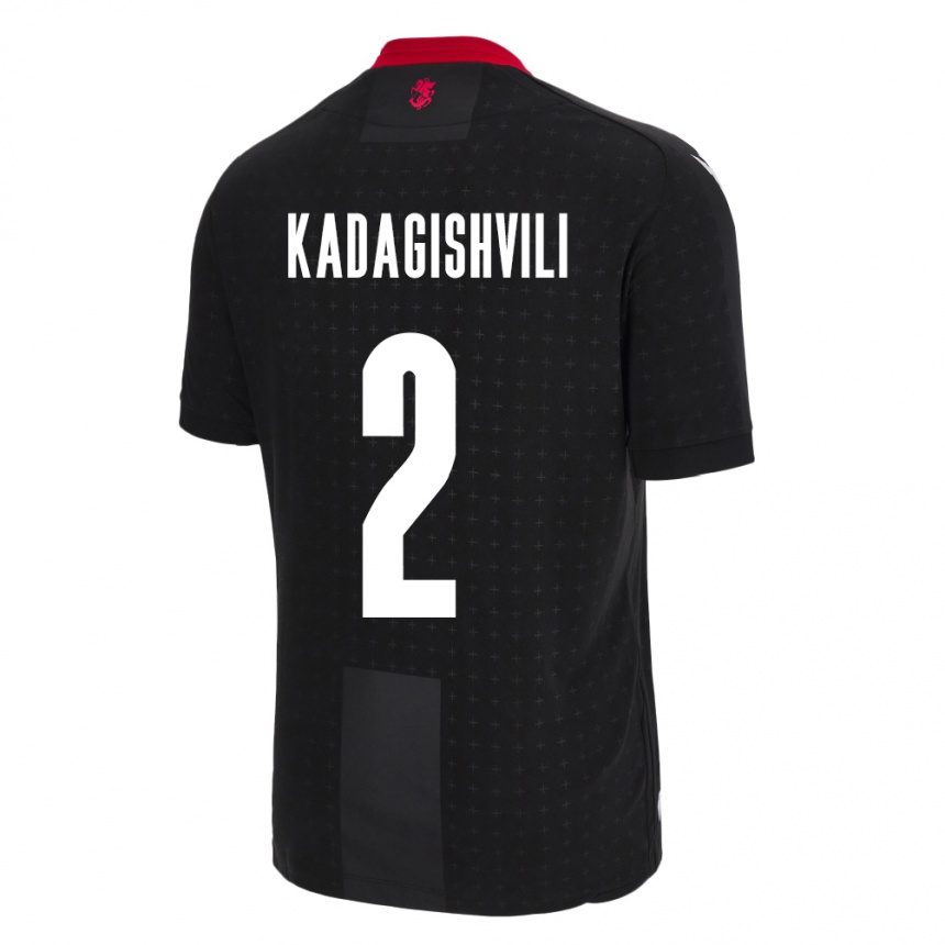 Kids Football Georgia Gvantsa Kadagishvili #2 Black Away Jersey 24-26 T-Shirt Australia