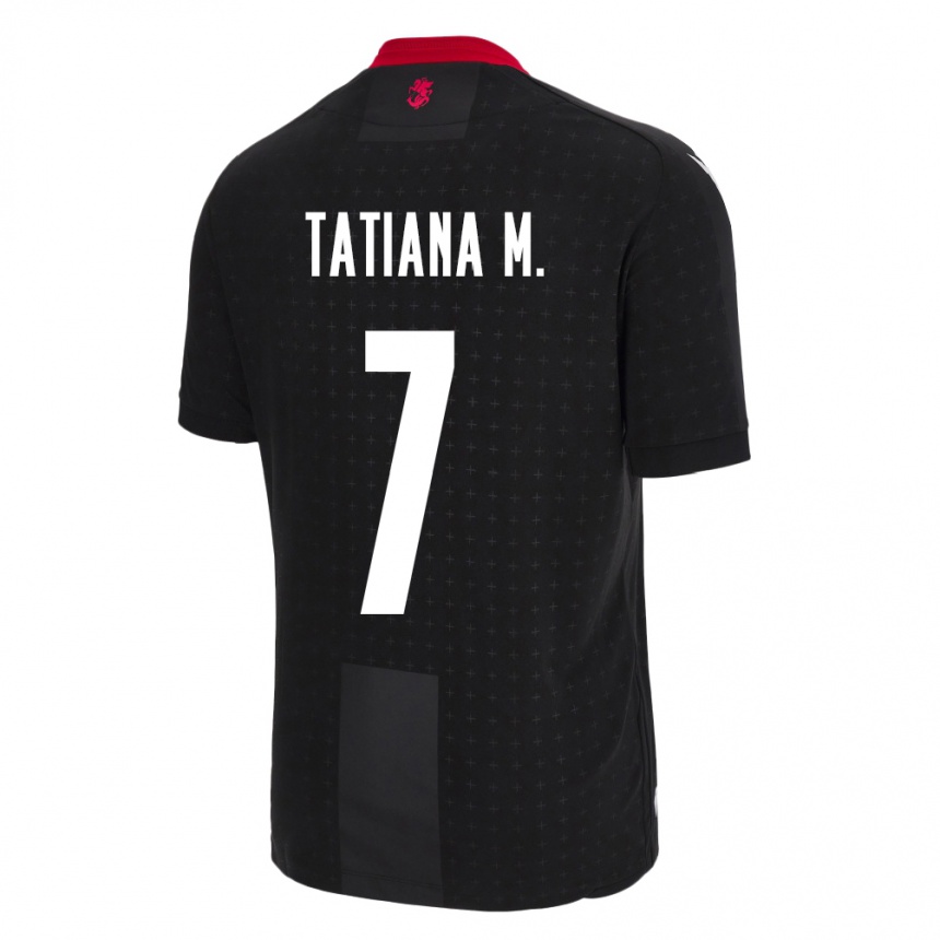 Kids Football Georgia Tatiana Matveeva #7 Black Away Jersey 24-26 T-Shirt Australia