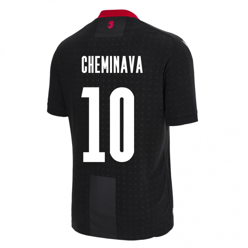 Kids Football Georgia Ana Cheminava #10 Black Away Jersey 24-26 T-Shirt Australia