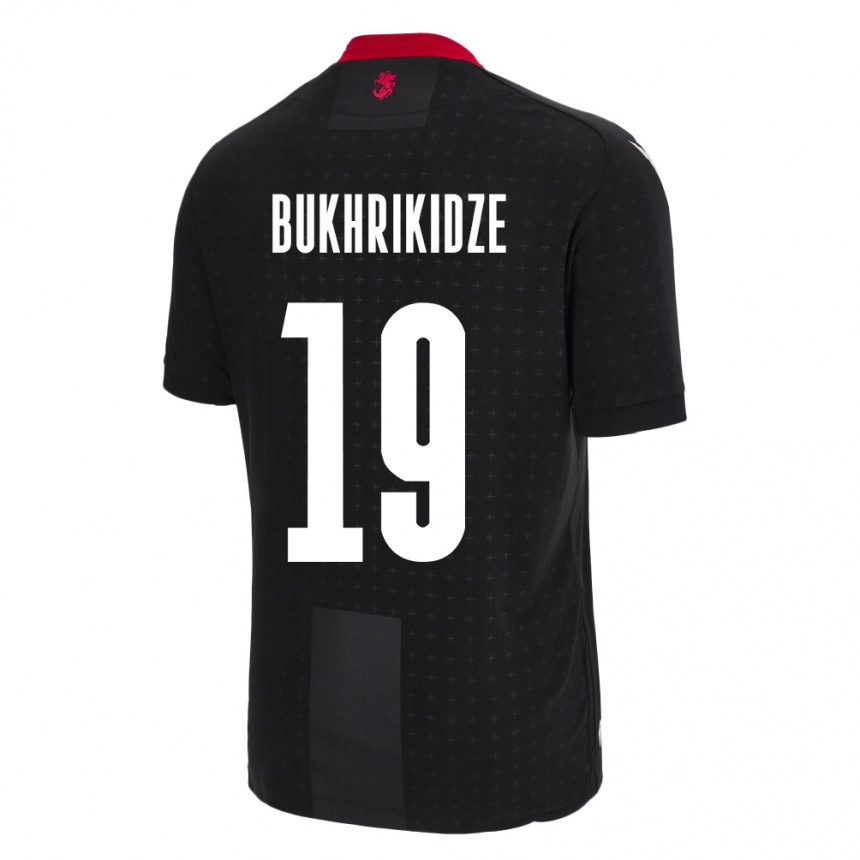 Kids Football Georgia Nino Bukhrikidze #19 Black Away Jersey 24-26 T-Shirt Australia