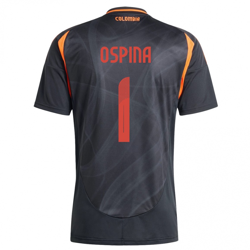 Kids Football Colombia David Ospina #1 Black Away Jersey 24-26 T-Shirt Australia