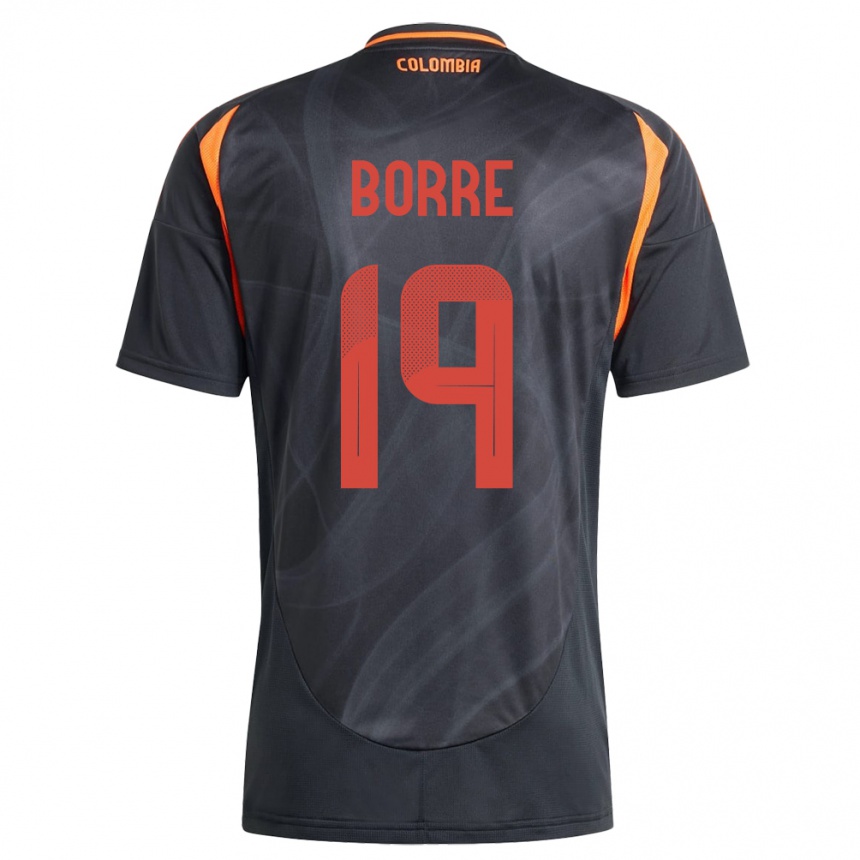 Kids Football Colombia Rafael Borré #19 Black Away Jersey 24-26 T-Shirt Australia