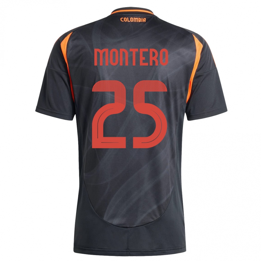 Kids Football Colombia Álvaro Montero #25 Black Away Jersey 24-26 T-Shirt Australia