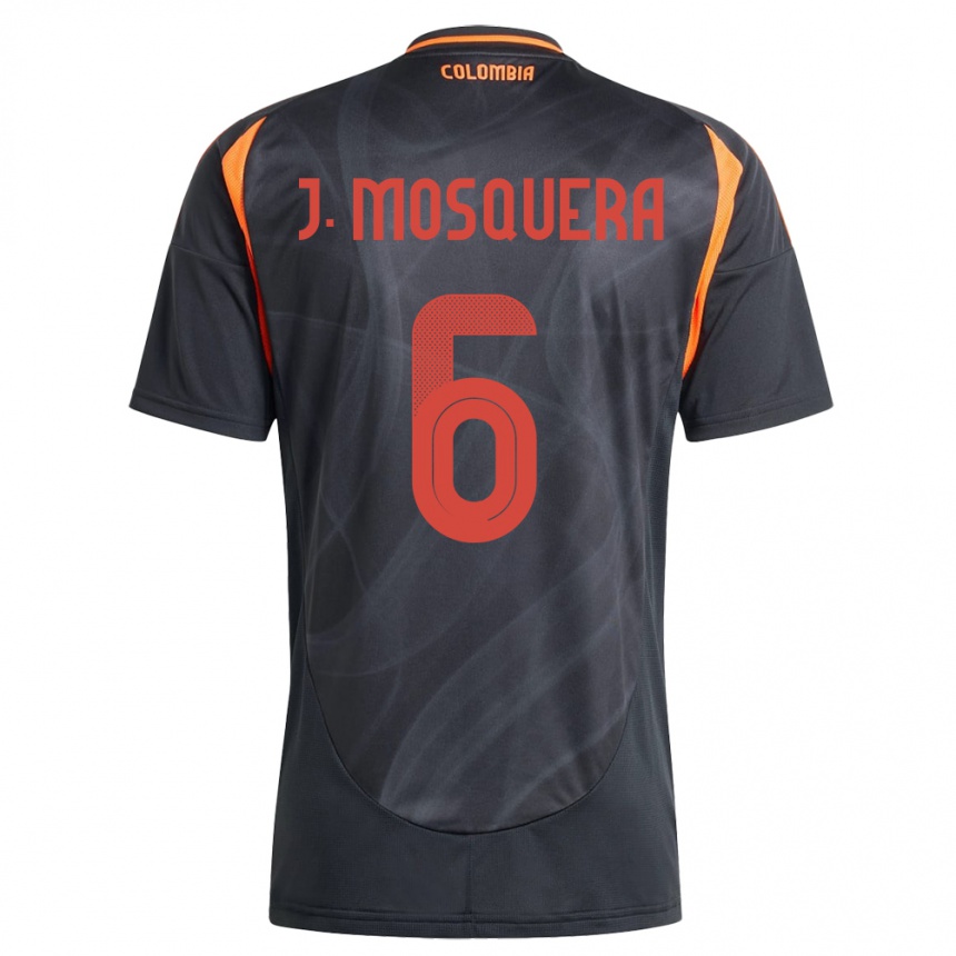 Kids Football Colombia Juan Mosquera #6 Black Away Jersey 24-26 T-Shirt Australia