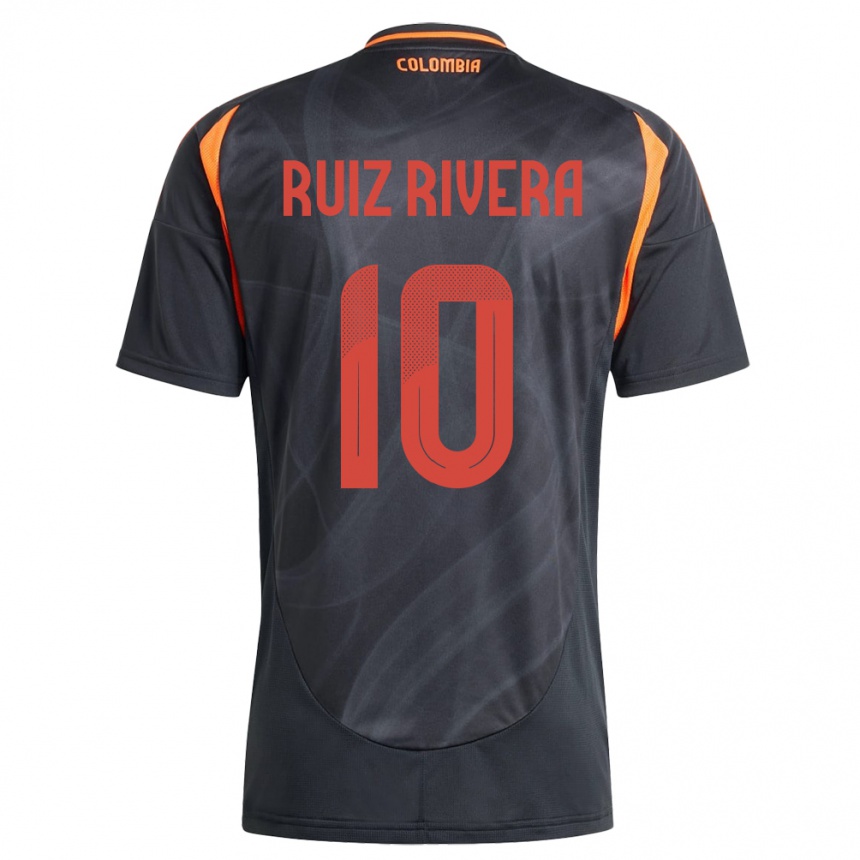 Kids Football Colombia Daniel Ruiz Rivera #10 Black Away Jersey 24-26 T-Shirt Australia