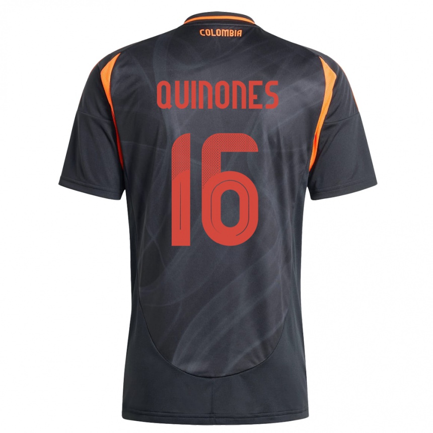 Kids Football Colombia Nelson Quiñónes #16 Black Away Jersey 24-26 T-Shirt Australia