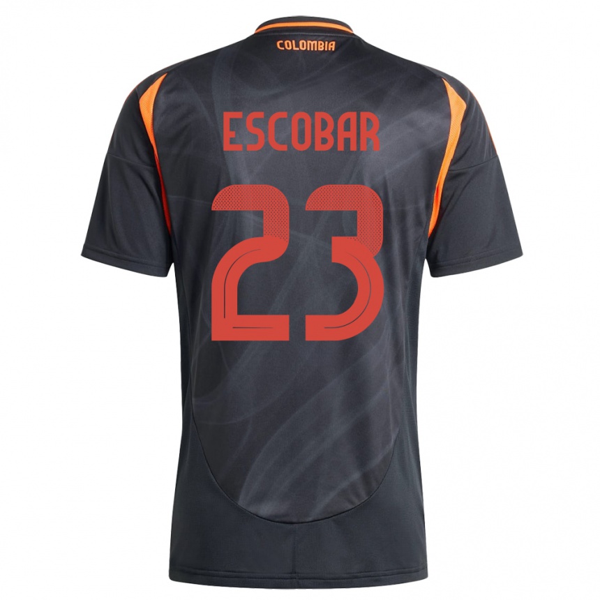 Kids Football Colombia Josen Escobar #23 Black Away Jersey 24-26 T-Shirt Australia