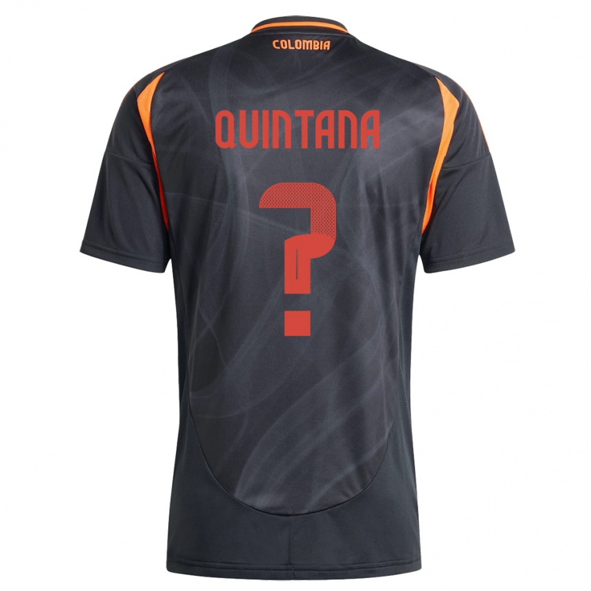 Kids Football Colombia Juan Quintana #0 Black Away Jersey 24-26 T-Shirt Australia