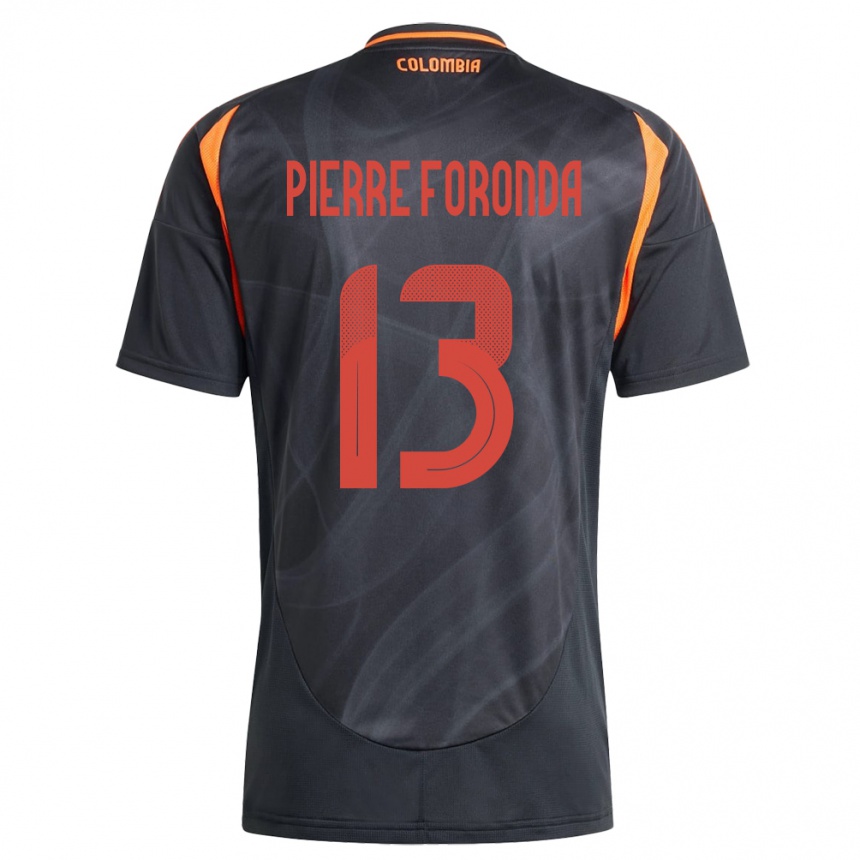 Kids Football Colombia Jean Pierre Foronda #13 Black Away Jersey 24-26 T-Shirt Australia