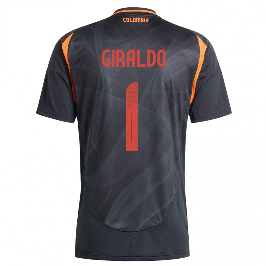 Kids Football Colombia Natalia Giraldo #1 Black Away Jersey 24-26 T-Shirt Australia