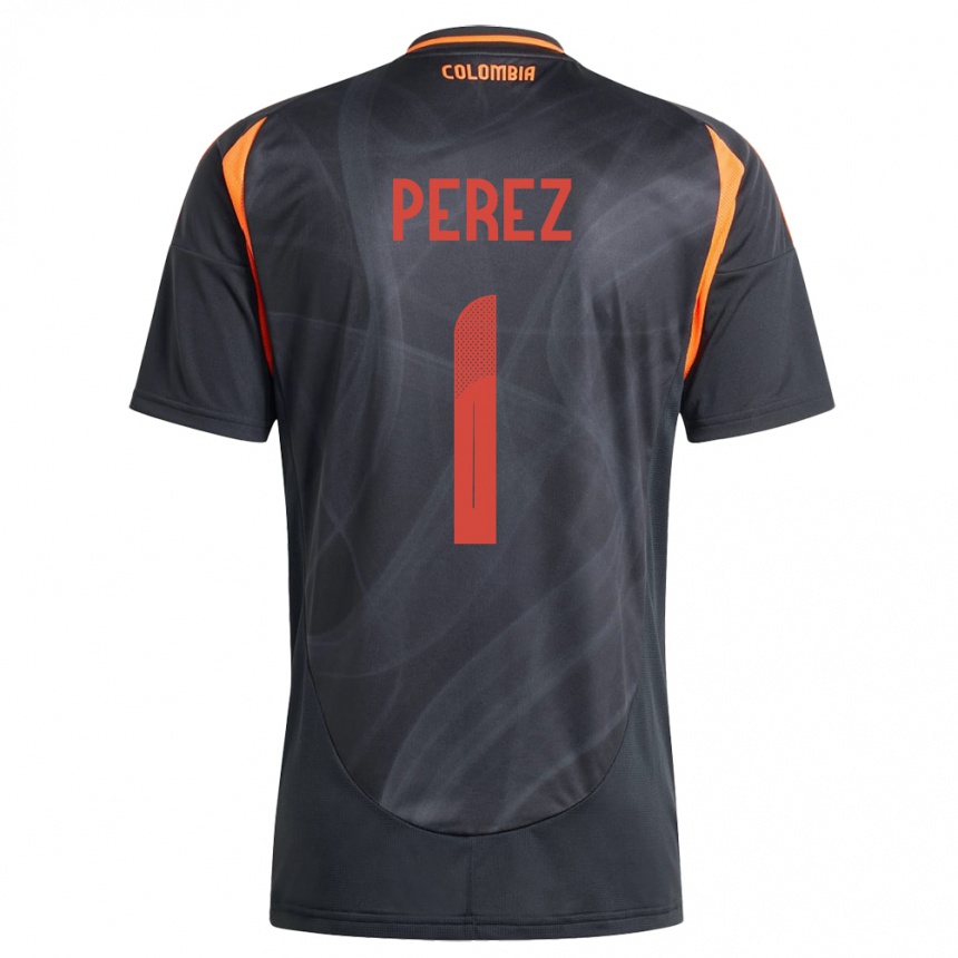 Kids Football Colombia Catalina Pérez #1 Black Away Jersey 24-26 T-Shirt Australia