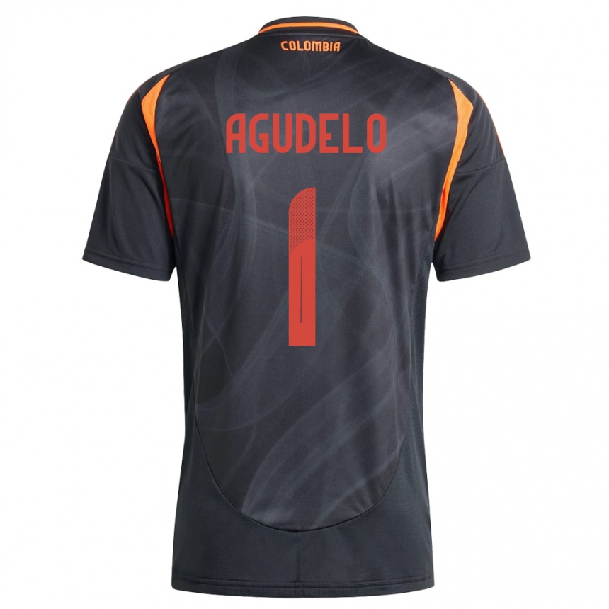 Kids Football Colombia Luisa Agudelo #1 Black Away Jersey 24-26 T-Shirt Australia