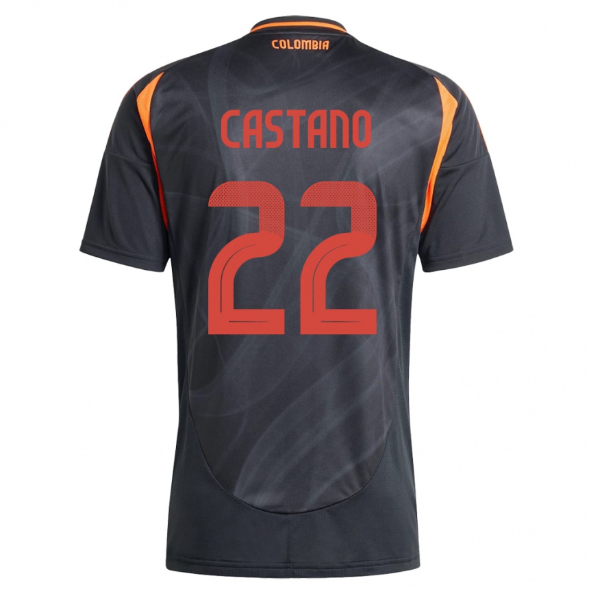 Kids Football Colombia Stefany Castaño #22 Black Away Jersey 24-26 T-Shirt Australia