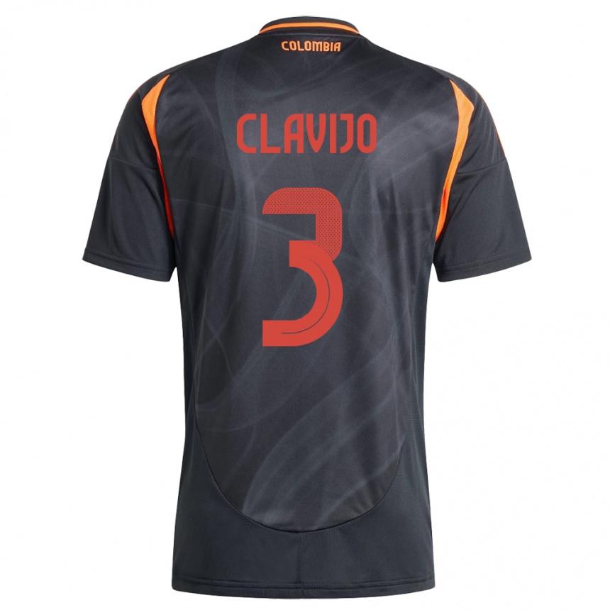 Kids Football Colombia Ángela Clavijo #3 Black Away Jersey 24-26 T-Shirt Australia