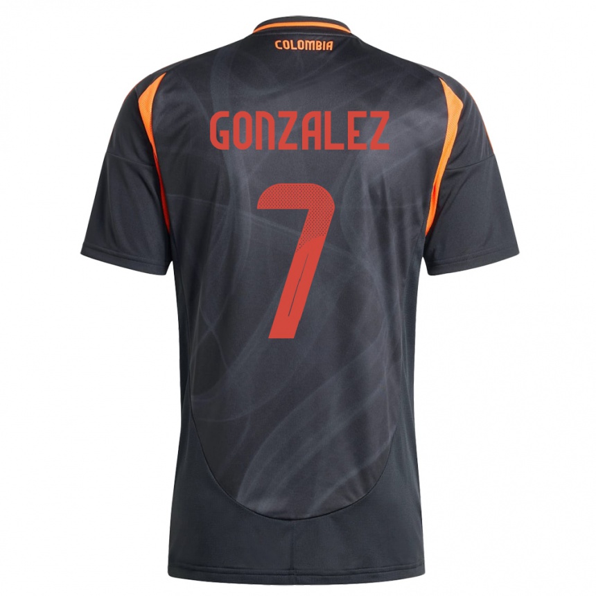 Kids Football Colombia Celis González #7 Black Away Jersey 24-26 T-Shirt Australia