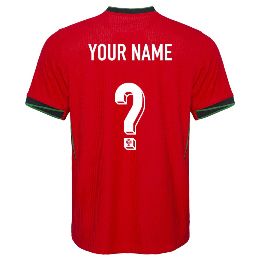 Men Football Portugal Your Name #0 Red Home Jersey 24-26 T-Shirt Australia