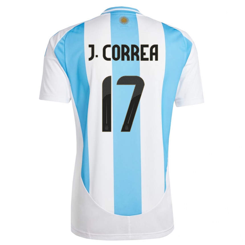 Men Football Argentina Joaquin Correa #17 White Blue Home Jersey 24-26 T-Shirt Australia