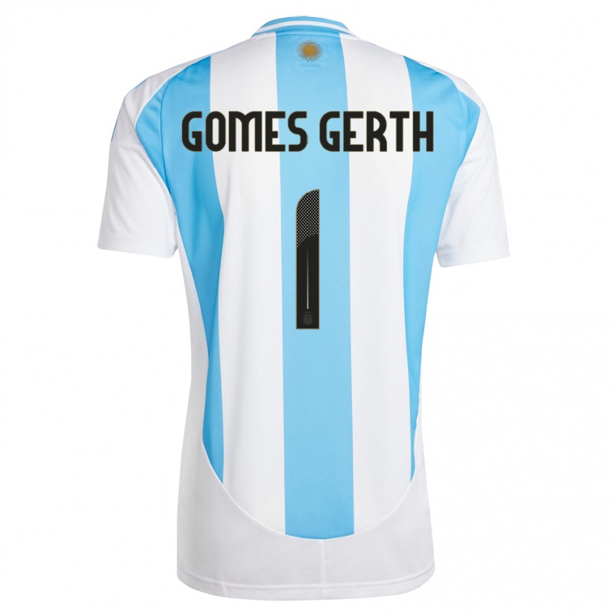 Men Football Argentina Federico Gomes Gerth #1 White Blue Home Jersey 24-26 T-Shirt Australia