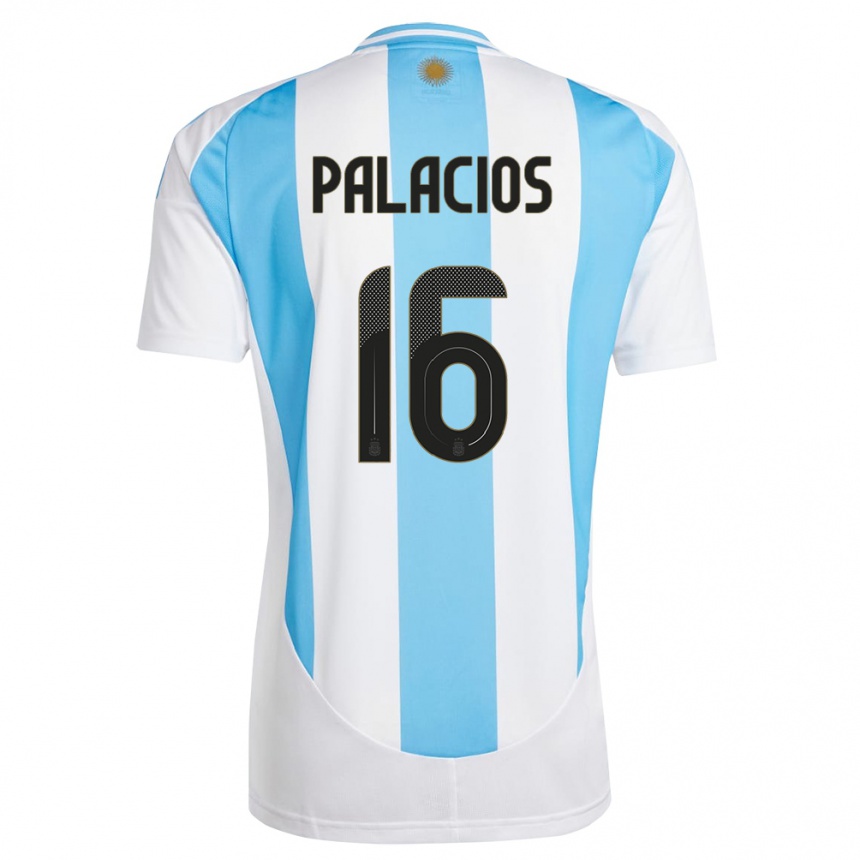 Men Football Argentina Tomas Palacios #16 White Blue Home Jersey 24-26 T-Shirt Australia