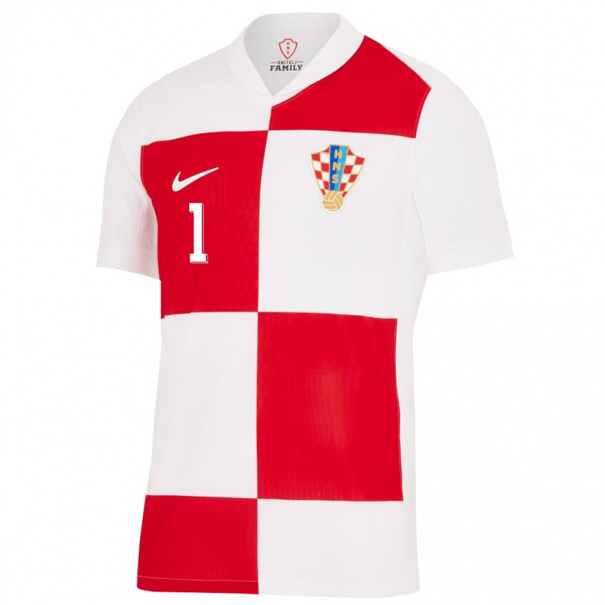 Men Football Croatia Tin Sajko #1 White Red Home Jersey 24-26 T-Shirt Australia