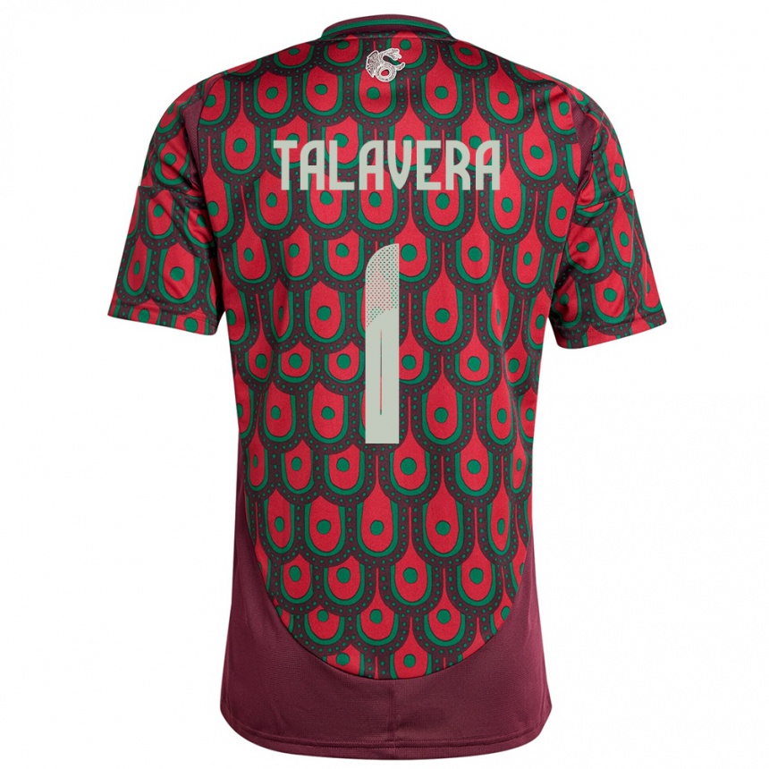 Men Football Mexico Alfredo Talavera #1 Maroon Home Jersey 24-26 T-Shirt Australia