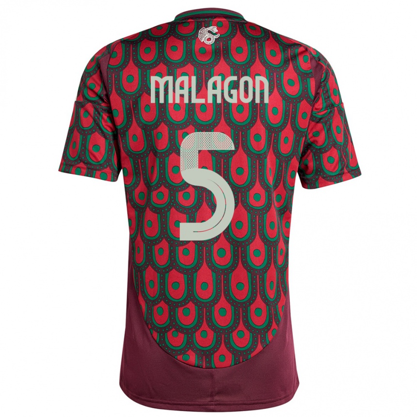 Men Football Mexico Luis Malagon #5 Maroon Home Jersey 24-26 T-Shirt Australia