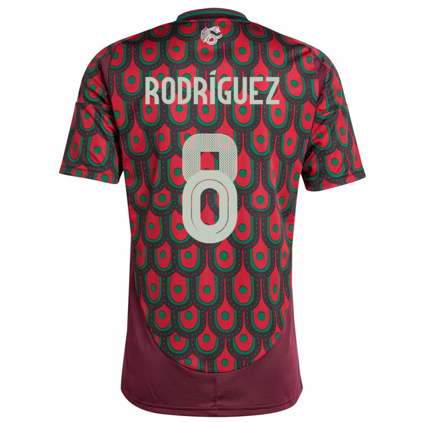 Men Football Mexico Carlos Rodriguez #8 Maroon Home Jersey 24-26 T-Shirt Australia