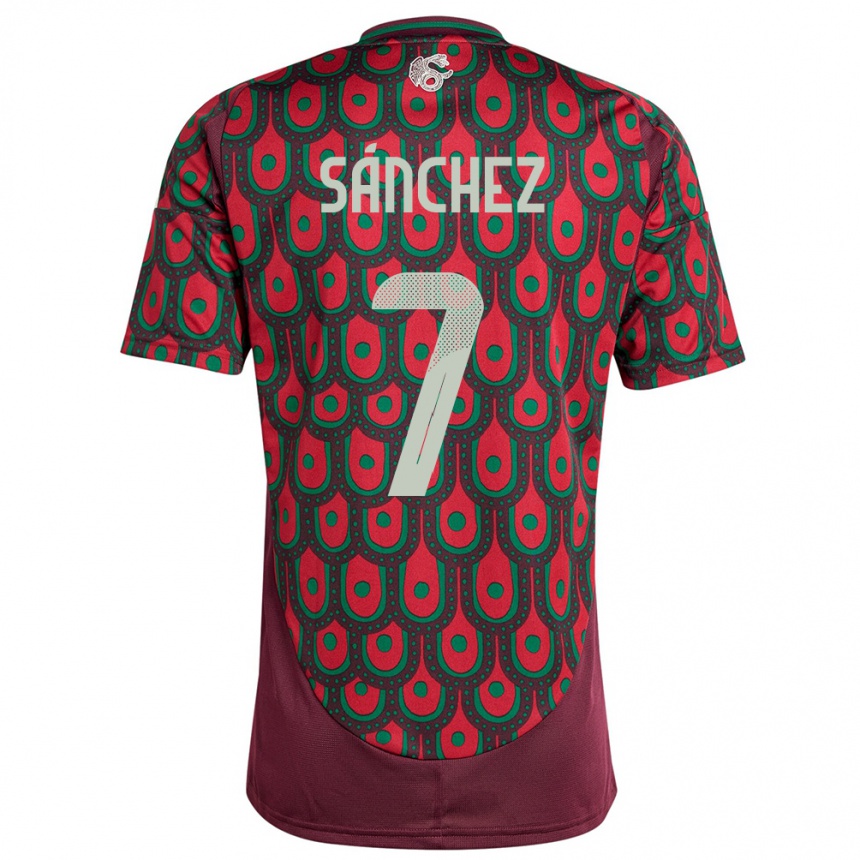 Men Football Mexico Maria Sanchez #7 Maroon Home Jersey 24-26 T-Shirt Australia