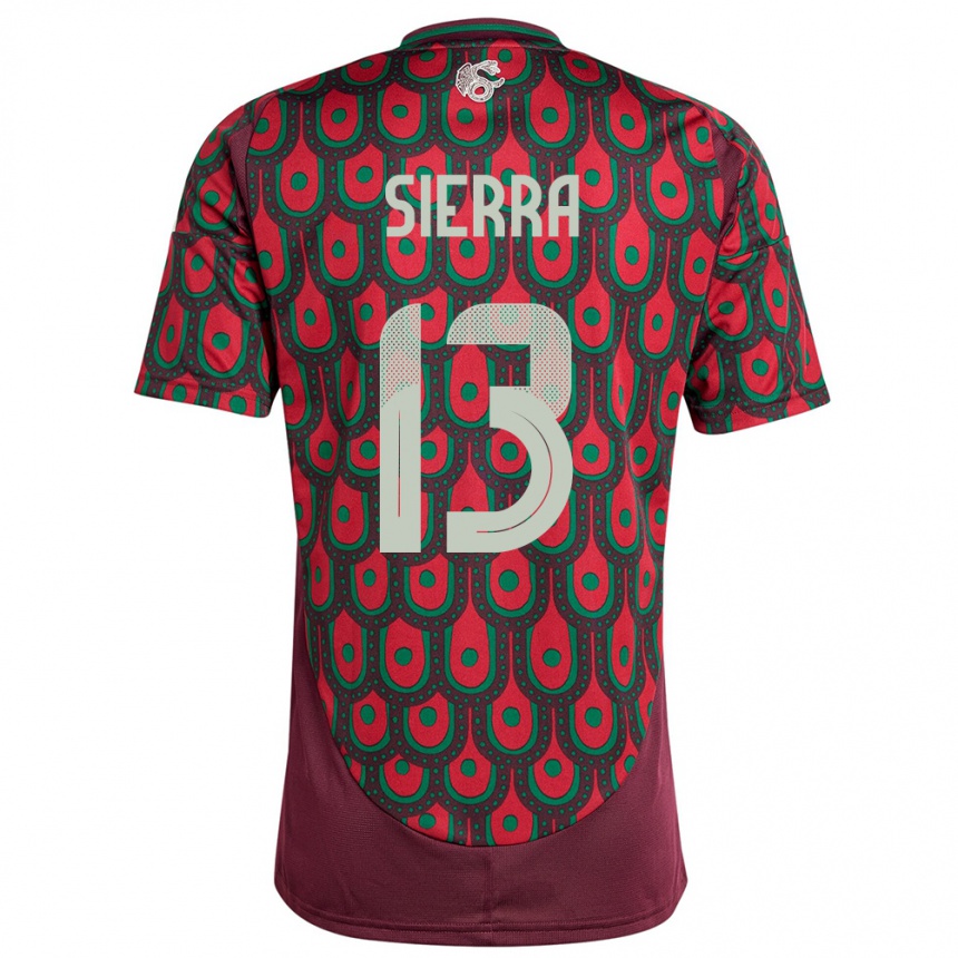 Men Football Mexico Bianca Sierra #13 Maroon Home Jersey 24-26 T-Shirt Australia