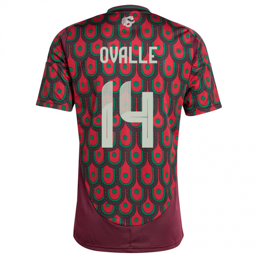 Men Football Mexico Jacqueline Ovalle #14 Maroon Home Jersey 24-26 T-Shirt Australia